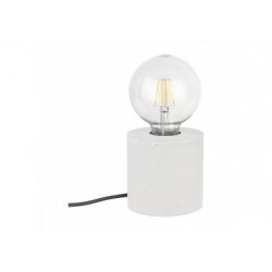 Lampe à poser en Béton Blanc, Design Cylindric, pour 1 Ampoule, STRONG