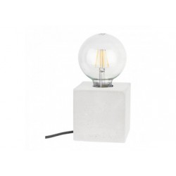 Lampe à poser en Béton Blanc, Design Cubic, pour 1 Ampoule, STRONG