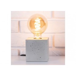 Lampe à poser en Béton Blanc, Design Cubic, pour 1 Ampoule, STRONG