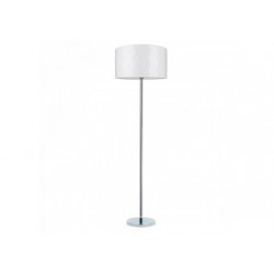 Lampadaire Abat jours en matière synthétique diam 50 cm, Design matelassé Blanc, MAXIMA