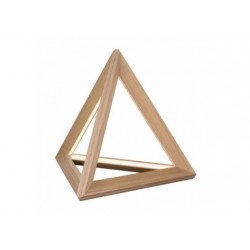 Lampe à poser en Chêne Huilé, Design Triangle Contemporrain, TRIGONON