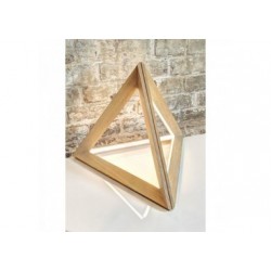Lampe à poser en Chêne Huilé, Design Triangle Contemporrain, TRIGONON