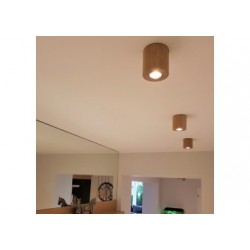 Plafonnier en Chêne Huilé, Design Cylindre, pour 1 Ampoule, WOODDREAM