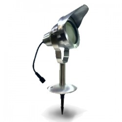 Projecteur OPTIMUM 30 + Socle - Alu brossé - IP67 - MR30 - LED 10 W - Warm