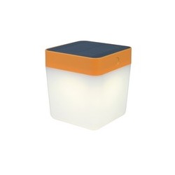 Lampe à poser Orange TABLE CUBE, LED Intégrée, 1W, 100 lumens, 3000K, IP44, SOLAIRE, Classe III