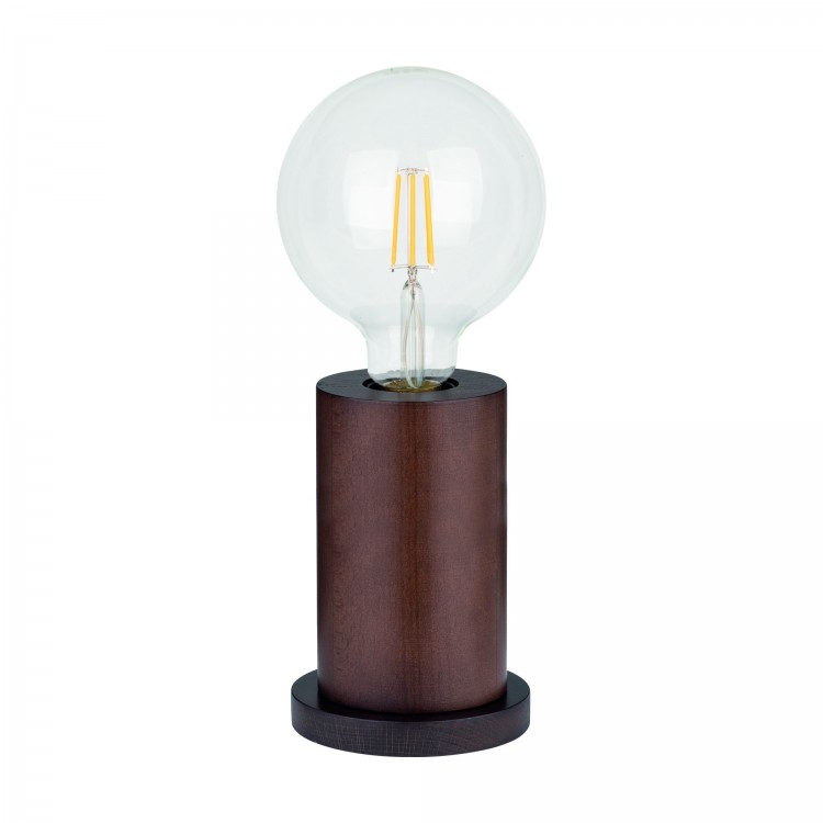 Lampe à poser en Hêtre teinté Noyer, E27 max 60W - 100x150 mm, TASSE