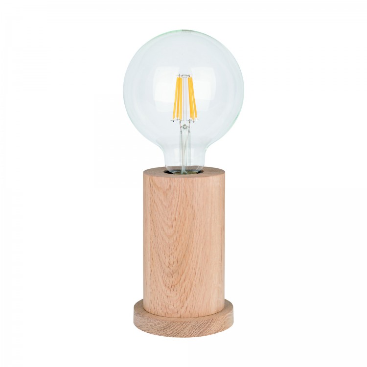 Lampe à poser en Chêne huilé, E27 max 60W - 100x160 mm, TASSE