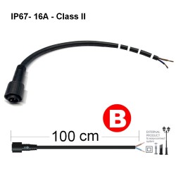 CONNECT - Connecteur pour alimentation Produit 1,00 m  IP67 - Class II