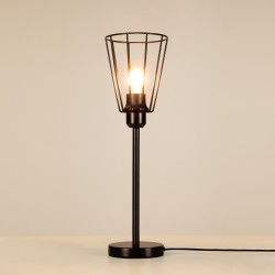 Lampe de table vintage en fil de métal noir-Moderne-En fer-Style