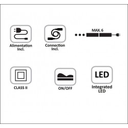 Réglette pour Cuisine ISA LED avec Interrupteur - Polycarbonate Blanc - Led intégrée 7W 550Lm 4000K - IP20 CLII