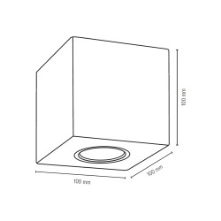 Plafonnier en Chêne Huilé, Design Cube, pour 1 Ampoule, WOODDREAM