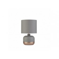 Lampe a poser, 1 lumiere, acier doux , matt grey & copper