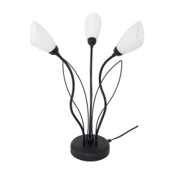 Gloriosa Lampe de table 3xG9 Max.6W LED Métal Noir / Verre Blanc