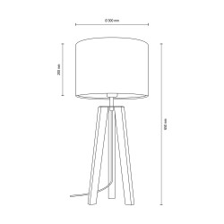 Bovino Lampe de table 1xE27 Max.60W Pignon teinté / Câble noir PVC / Multicolor Cow design