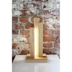 Lampe à poser en Chêne Huilé, Design Contemporain, avec Variateur Tactile, MANHATTAN
